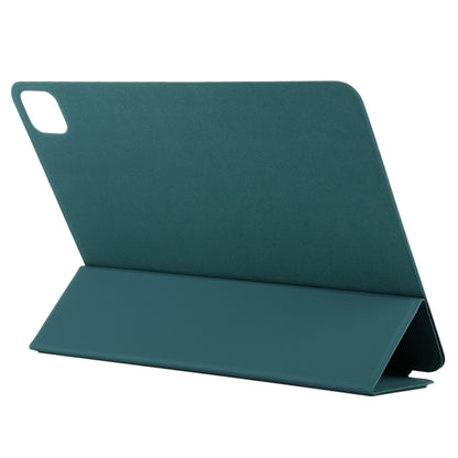 For iPad Pro 13 2024 Double-sided Clip Non-buckle Magnetic PU Smart Tablet Case(Dark Green) - iPad Air 13 2024 Cases by buy2fix | Online Shopping UK | buy2fix