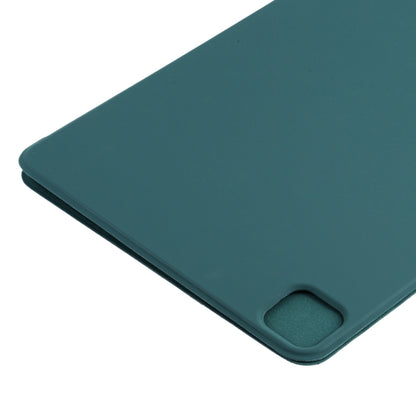 For iPad Pro 11 2024 Double-sided Clip Non-buckle Magnetic PU Smart Tablet Case(Dark Green) - iPad Pro 11 2024 Cases by buy2fix | Online Shopping UK | buy2fix