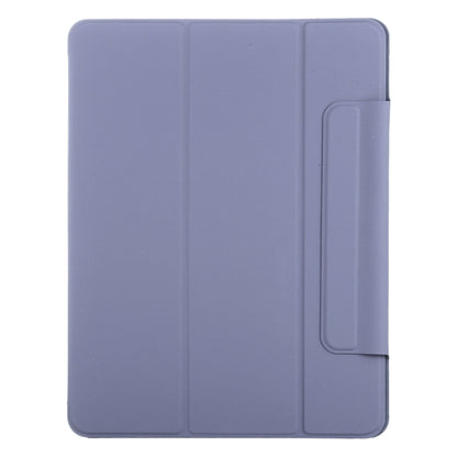 For iPad Pro 13 2024 Double-sided Clip Fixed Buckle Magnetic PU Leather Smart Tablet Case(Purple) - iPad Pro 13 2024 Cases by buy2fix | Online Shopping UK | buy2fix