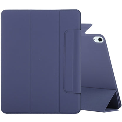 For iPad Air 13 2024 Double-sided Clip Fixed Buckle Magnetic PU Leather Smart Tablet Case(Dark Blue) - iPad Air 13 2024 Cases by buy2fix | Online Shopping UK | buy2fix