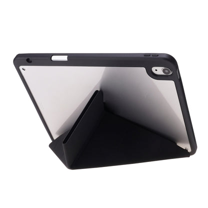 For iPad Air 11 2024 Deformation Transparent Acrylic Leather Tablet Case(Black) - iPad Air 11 2024 Cases by buy2fix | Online Shopping UK | buy2fix