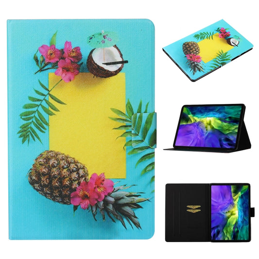 For iPad Pro 11 2024 Voltage Coloured Drawing Smart Leather Tablet Case(Pineapple) - iPad Pro 11 2024 Cases by buy2fix | Online Shopping UK | buy2fix