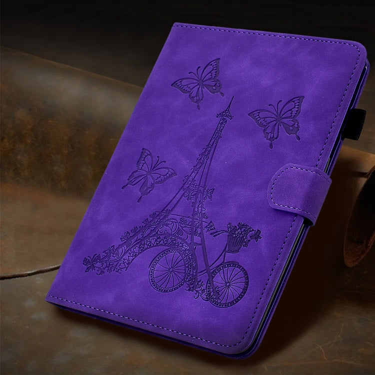 For iPad Pro 11 2024 Tower Embossed Leather Smart Tablet Case(Purple) - iPad Pro 11 2024 Cases by buy2fix | Online Shopping UK | buy2fix