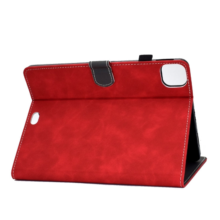 For iPad Pro 11 2024 Cowhide Texture Tablet Leather Smart Case(Red) - iPad Pro 11 2024 Cases by buy2fix | Online Shopping UK | buy2fix