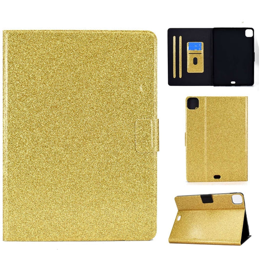 For iPad Pro 11 2024 Varnish Glitter Powder Smart Leather Tablet Case(Yellow) - iPad Pro 11 2024 Cases by buy2fix | Online Shopping UK | buy2fix