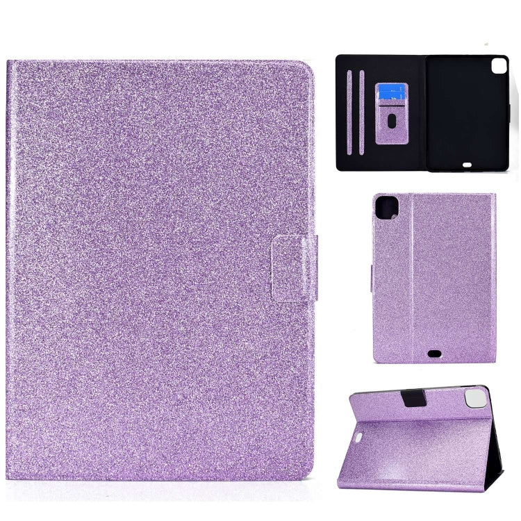 For iPad Pro 11 2024 Varnish Glitter Powder Smart Leather Tablet Case(Purple) - iPad Pro 11 2024 Cases by buy2fix | Online Shopping UK | buy2fix