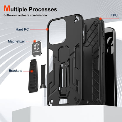 For Motorola Moto G Power 2024 Shockproof Holder Phone Case(Black) - Motorola Cases by buy2fix | Online Shopping UK | buy2fix