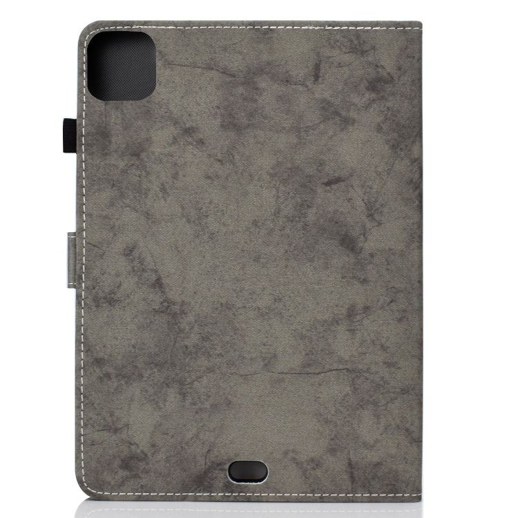 For iPad Pro 11 2024 Marble Style Cloth Texture Smart Leather Tablet Case(Grey) - iPad Pro 11 2024 Cases by buy2fix | Online Shopping UK | buy2fix