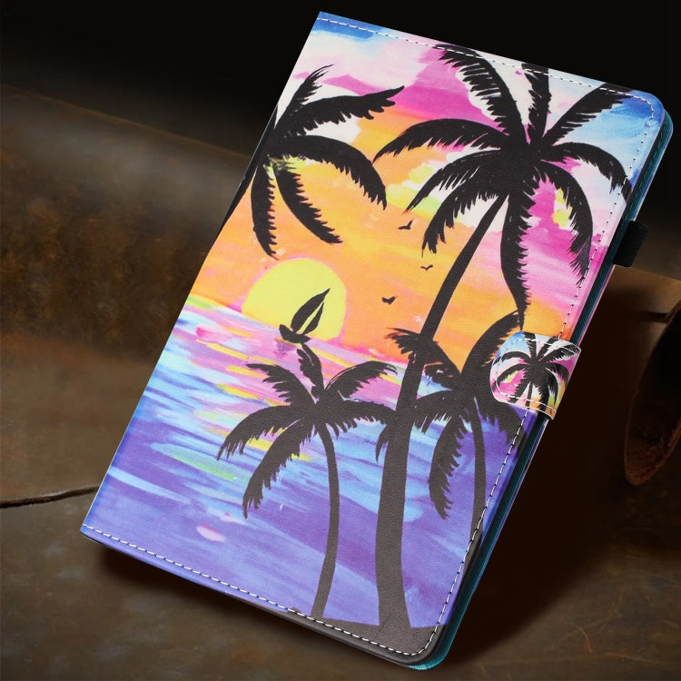 For iPad Pro 11 2024 Painted Litchi Leather Sewing Smart Tablet Case(Coconut Tree) - iPad Pro 11 2024 Cases by buy2fix | Online Shopping UK | buy2fix