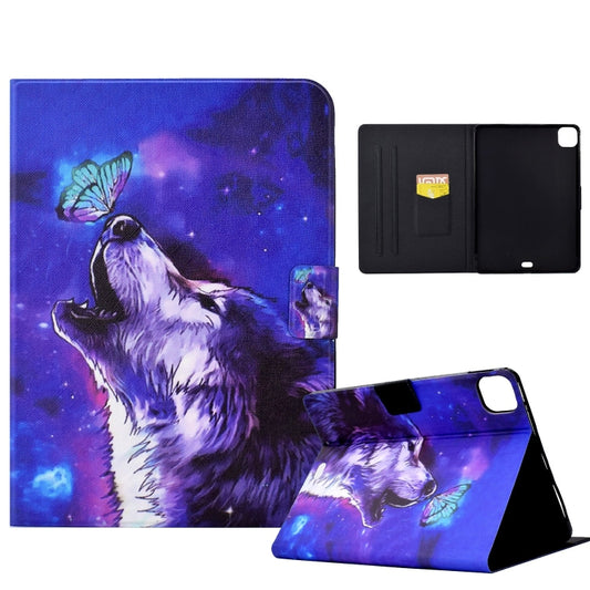 For iPad Pro 11 2024 Voltage Colored Drawing Smart Leather Tablet Case(Butterfly Wolf) - iPad Pro 11 2024 Cases by buy2fix | Online Shopping UK | buy2fix