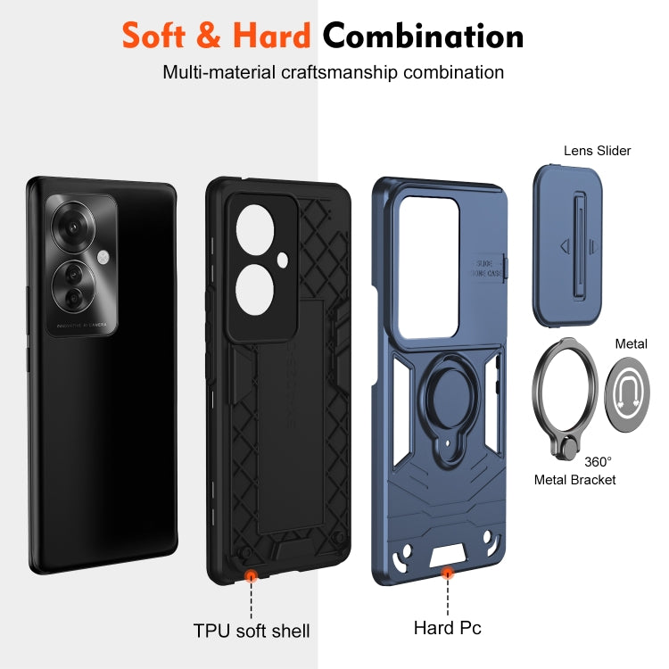 For OPPO Reno11 F / F25 Pro Camshield Ring Holder Phone Case(Royal Blue) - Reno11 F Cases by buy2fix | Online Shopping UK | buy2fix