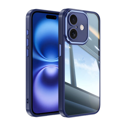 For iPhone 16 Plus Acrylic Hybrid TPU Armor Shockproof Phone Case(Blue) - iPhone 16 Plus Cases by buy2fix | Online Shopping UK | buy2fix