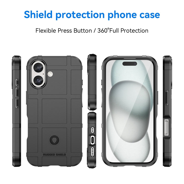 For iPhone 16 Plus Full Coverage Shockproof TPU Phone Case(Black) - iPhone 16 Plus Cases by buy2fix | Online Shopping UK | buy2fix