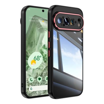 For Google Pixel 9 Pro XL Acrylic Hybrid TPU Armor Shockproof Phone Case(Black Red) - Google Cases by buy2fix | Online Shopping UK | buy2fix