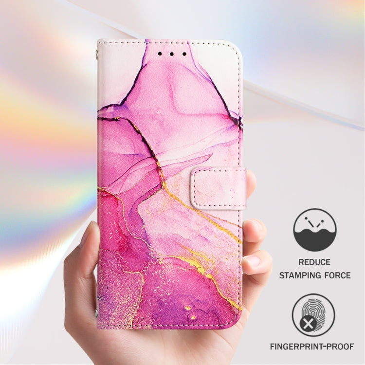 For Google Pixel 9 PT003 Marble Pattern Flip Leather Phone Case(Pink Purple Gold) - Google Cases by buy2fix | Online Shopping UK | buy2fix