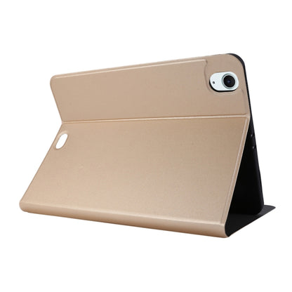 For iPad Air 11 2024 Stretch Voltage Plain Leather Smart Tablet Case(Gold) - iPad Air 11 2024 Cases by buy2fix | Online Shopping UK | buy2fix