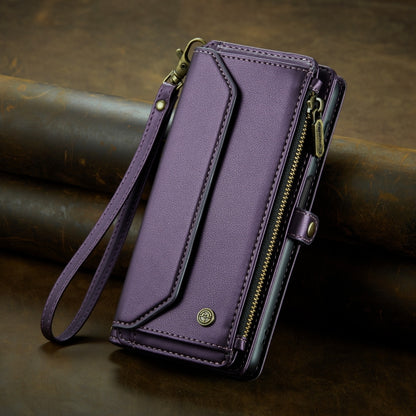 For Samsung Galaxy S23+ 5G CaseMe C36 Card Slots Zipper Wallet RFID Anti-theft Leather Phone Case(Purple) - Galaxy S23+ 5G Cases by CaseMe | Online Shopping UK | buy2fix