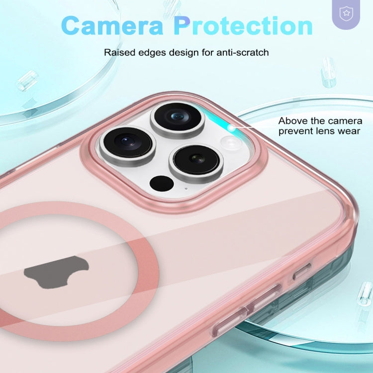 For iPhone 15 Pro Max Colorful MagSafe Magnetic PC + TPU Phone Case(Pink) - iPhone 15 Pro Max Cases by buy2fix | Online Shopping UK | buy2fix