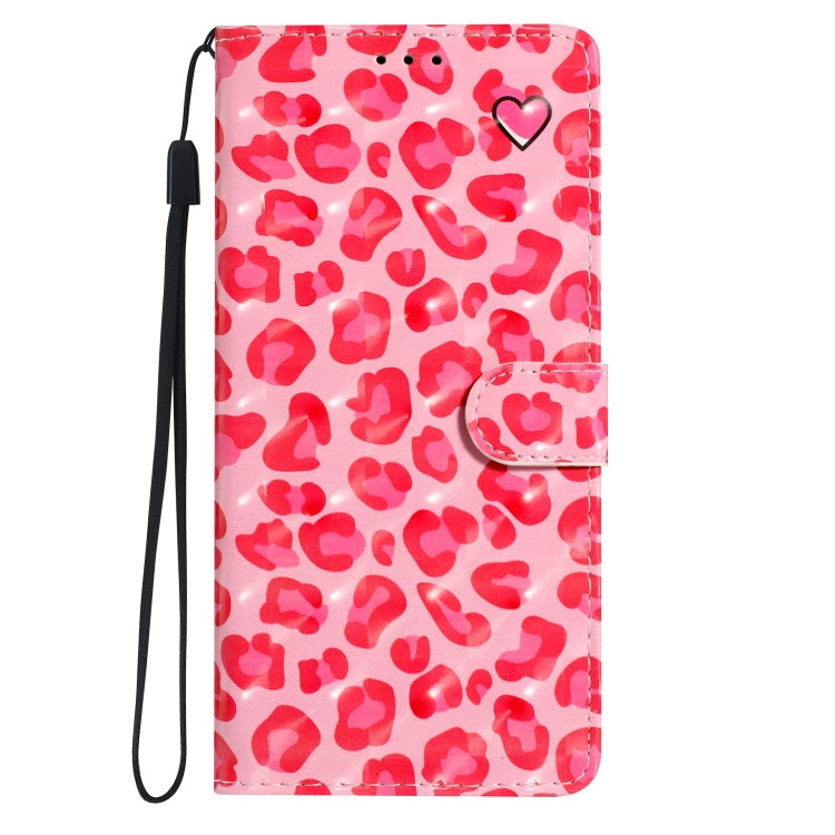 For iPhone 16 Pro 3D Pattern Leather Phone Case(Pink Leopard Print) - iPhone 16 Pro Cases by buy2fix | Online Shopping UK | buy2fix