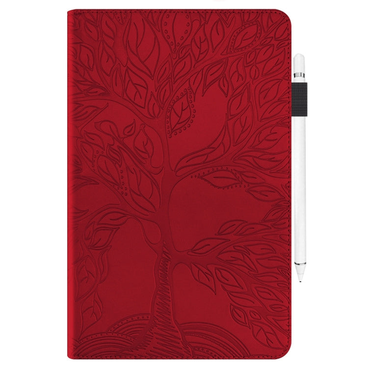 For iPad Pro 13 2024 Tree Life Series Embossed Smart Leather Tablet Case(Red) - iPad Pro 13 2024 Cases by buy2fix | Online Shopping UK | buy2fix