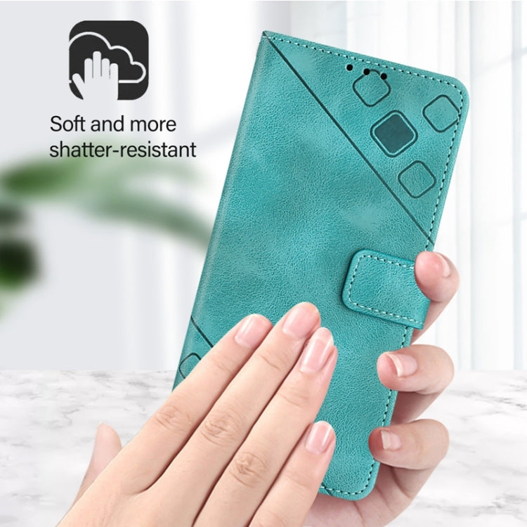 For Blackview A52 Skin Feel Embossed Leather Phone Case(Green) - More Brand by buy2fix | Online Shopping UK | buy2fix