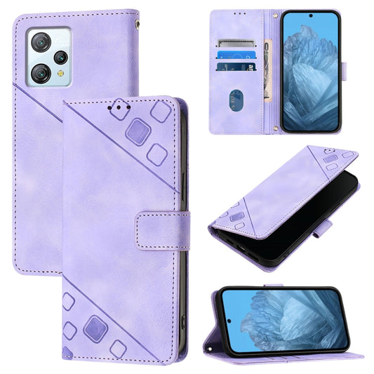 For Blackview A53 Skin Feel Embossed Leather Phone Case(Light Purple) - More Brand by buy2fix | Online Shopping UK | buy2fix