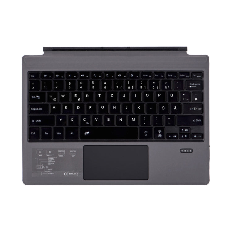 1089DC-DE German Backlit Magnetic Bluetooth 3.0 Keyboard for Microsoft Surface Pro 7 / 6 / 2017 / 4 / 3(Grey) - Others Keyboard by buy2fix | Online Shopping UK | buy2fix