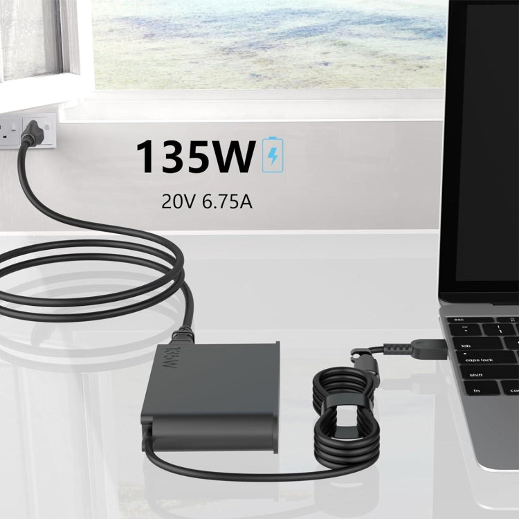 135W 20V 6.75A Laptop Notebook Power Adapter For Lenovo Big Square USB, Plug:UK Plug - For Lenovo by buy2fix | Online Shopping UK | buy2fix