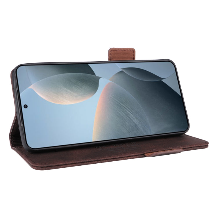 For Redmi K70 / K70 Pro Magnetic Clasp Leather Phone Case(Brown) - Xiaomi Cases by buy2fix | Online Shopping UK | buy2fix