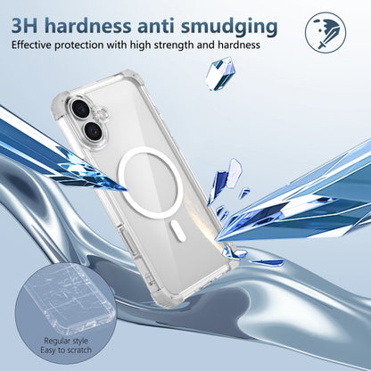 For iPhone 16 Transparent MagSafe Magnetic Phone Case(Transparent) - iPhone 16 Cases by buy2fix | Online Shopping UK | buy2fix