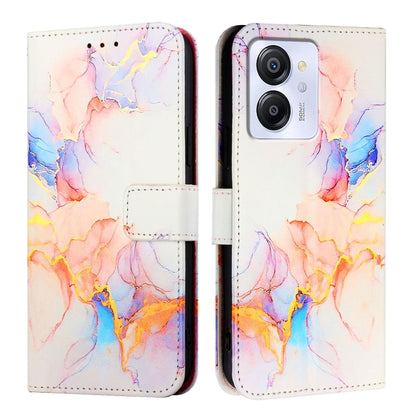 For Blackview Color 8 PT003 Marble Pattern Flip Leather Phone Case(Galaxy Marble White) - More Brand by buy2fix | Online Shopping UK | buy2fix