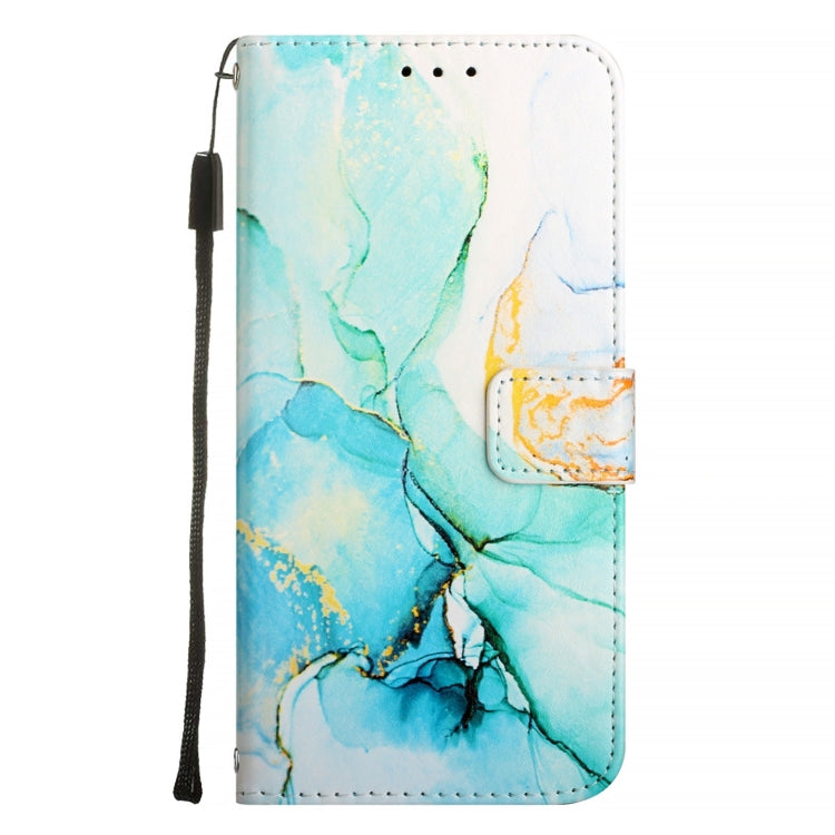 For Blackview Color 8 PT003 Marble Pattern Flip Leather Phone Case(Green) - More Brand by buy2fix | Online Shopping UK | buy2fix