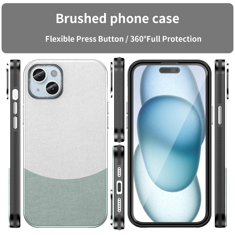 For iPhone 16 Plus Leather Texture MagSafe Magnetic TPU + PC Phone Case(Cyan) - iPhone 16 Plus Cases by buy2fix | Online Shopping UK | buy2fix