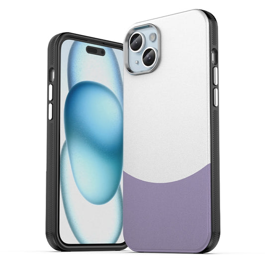 For iPhone 16 Plus Leather Texture MagSafe Magnetic TPU + PC Phone Case(Light Purple) - iPhone 16 Plus Cases by buy2fix | Online Shopping UK | buy2fix