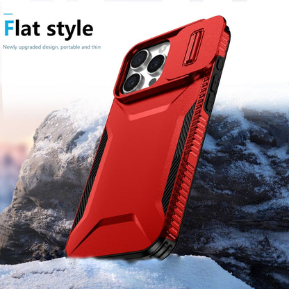 For iPhone 16 Pro Max Sliding Camshield Phone Case(Red) - iPhone 16 Pro Max Cases by buy2fix | Online Shopping UK | buy2fix