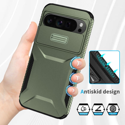 For Google Pixel 9 Pro XL Sliding Camshield Phone Case(Alpine Green) - Google Cases by buy2fix | Online Shopping UK | buy2fix