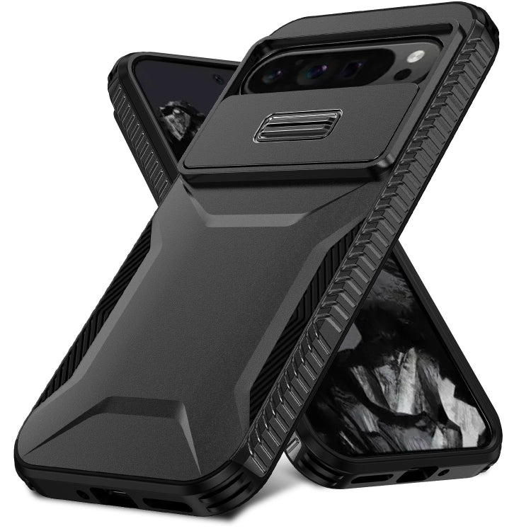 For Google Pixel 9 Pro XL Sliding Camshield Phone Case(Black) - Google Cases by buy2fix | Online Shopping UK | buy2fix