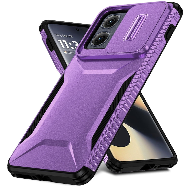 For Motorola Edge 5G 2024 Sliding Camshield Phone Case(Purple) - Motorola Cases by buy2fix | Online Shopping UK | buy2fix