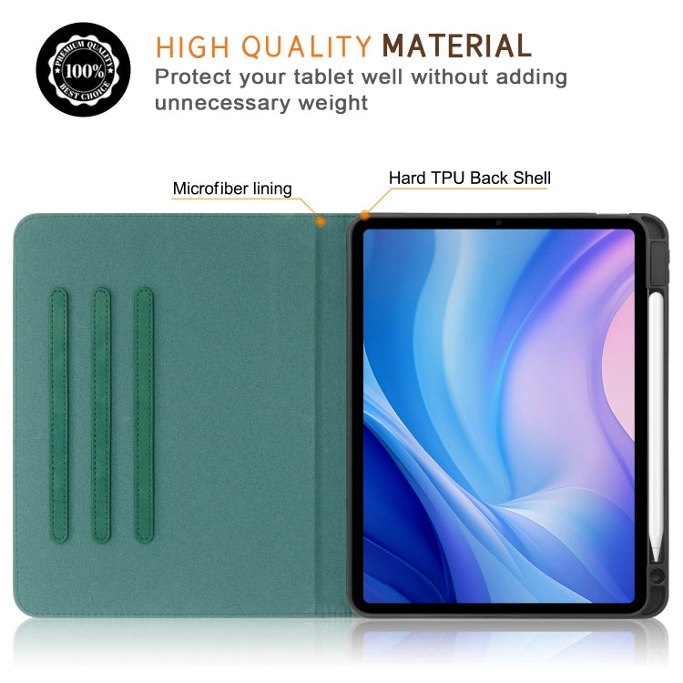 For iPad Air 11 2024 / Pro 11 2022 Front Stand Smart TPU Leather Tablet Case(Green) - iPad Air 11 2024 Cases by buy2fix | Online Shopping UK | buy2fix