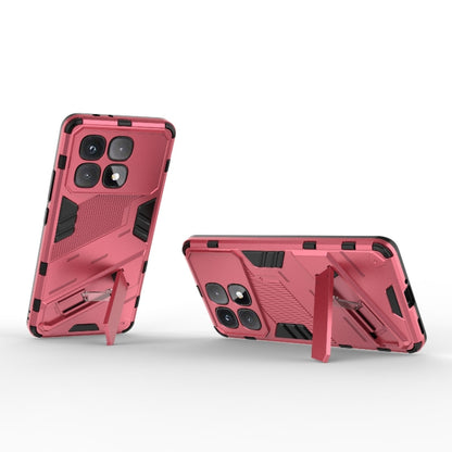 For Redmi K70 Ultra Global Punk Armor 2 in 1 PC + TPU Phone Case with Holder(Light Red) - Xiaomi Cases by buy2fix | Online Shopping UK | buy2fix