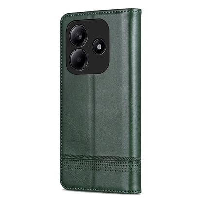 For Redmi Note 14 5G AZNS Magnetic Calf Texture Flip Leather Phone Case(Dark Green) - Note 14 Cases by AZNS | Online Shopping UK | buy2fix