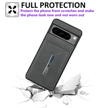 For Google Pixel 9 Pro XL Solid Color Metal Buckle Card Slots Bag Phone Case(Grey) - Google Cases by buy2fix | Online Shopping UK | buy2fix