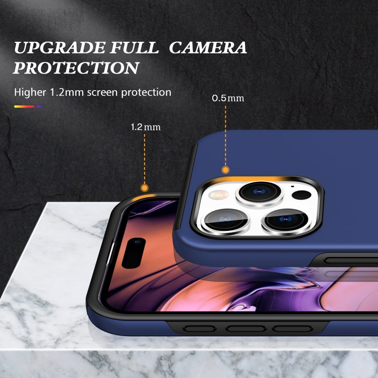 For iPhone 16 Pro Max Magnetic Ring Holder Phone Case(Navy Blue) - iPhone 16 Pro Max Cases by buy2fix | Online Shopping UK | buy2fix