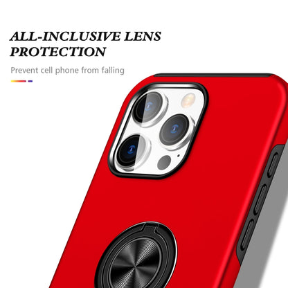 For iPhone 16 Pro Max Magnetic Ring Holder Phone Case(Red) - iPhone 16 Pro Max Cases by buy2fix | Online Shopping UK | buy2fix