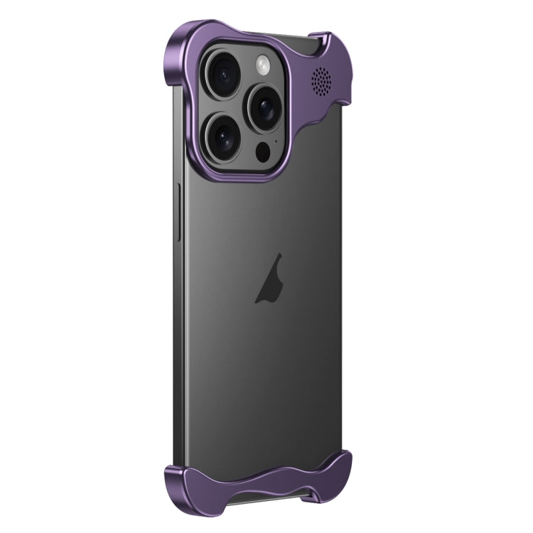 For iPhone 12 Pro Max Aromatherapy Alloy Frameless Phone Case(Purple) - iPhone 12 Pro Max Cases by buy2fix | Online Shopping UK | buy2fix