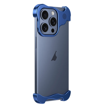 For iPhone 15 Pro Max Aromatherapy Alloy Frameless Phone Case(Blue) - iPhone 15 Pro Max Cases by buy2fix | Online Shopping UK | buy2fix