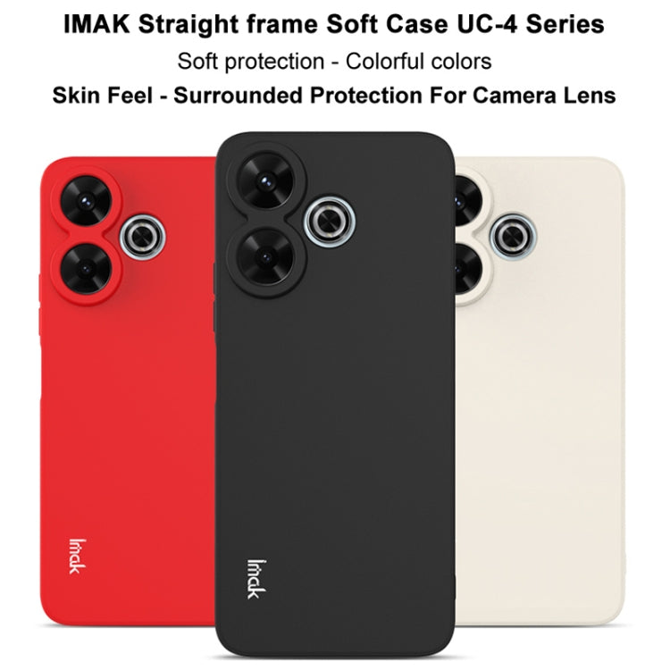 For Xiaomi Redmi 13 4G Global IMAK UC-4 Series Straight Edge TPU Soft Phone Case(Red) - Redmi 13 Cases by imak | Online Shopping UK | buy2fix