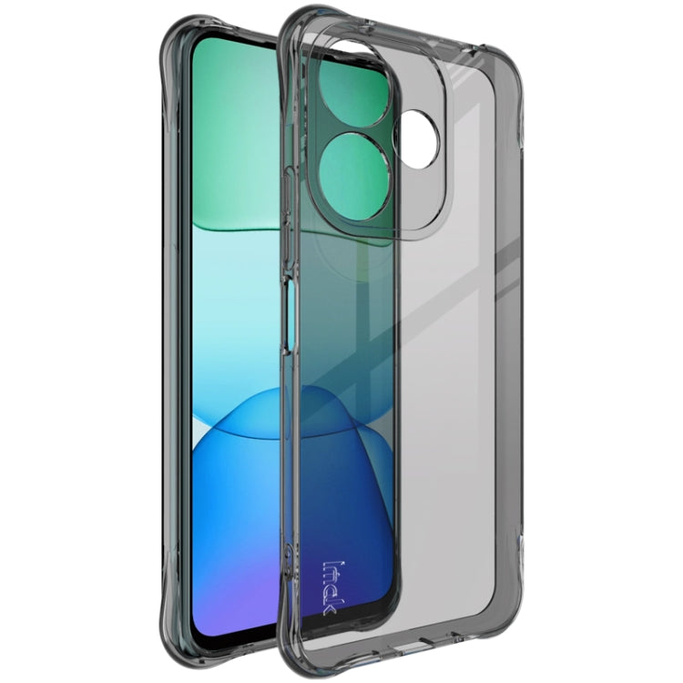 For Xiaomi POCO M6 4G imak Shockproof Airbag TPU Phone Case(Transparent Black) - Xiaomi Cases by imak | Online Shopping UK | buy2fix