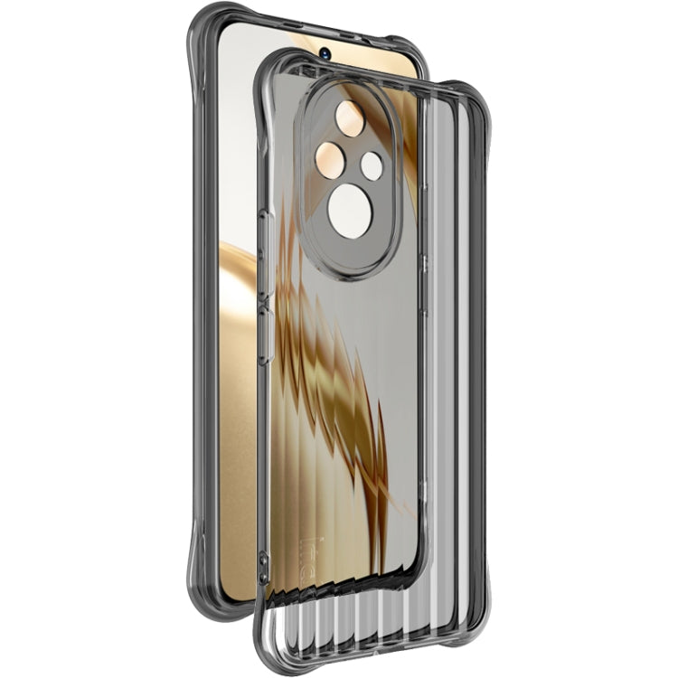 For Honor 200 IMAK Corrugated Texture Airbag TPU Phone Case(Transparent Black) - Honor Cases by imak | Online Shopping UK | buy2fix