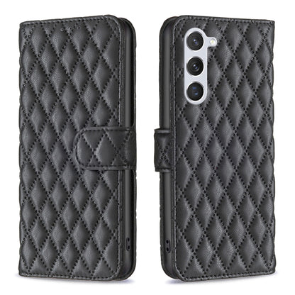 For Samsung Galaxy S25 5G Diamond Lattice Wallet Flip Leather Phone Case(Black) - Galaxy S25 5G Cases by buy2fix | Online Shopping UK | buy2fix